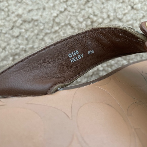 Coach Tan and Brown Flower Sandal - Picture 6 of 6